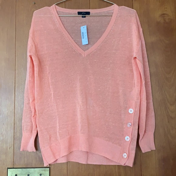 NWT J.Crew Linen Blend Sweater - Picture 2 of 4